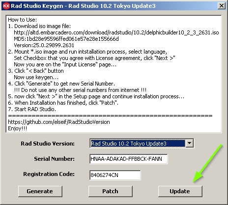 Rad studio tokyo 10.2 update 3 keygen (10.2.3)